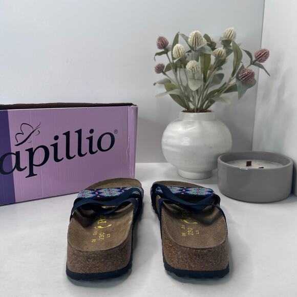 Papillio by Birkenstock Cosma Aztec Dark Blue Sandal 323363 Women 5 NWB Narrow - Picture 3 of 10